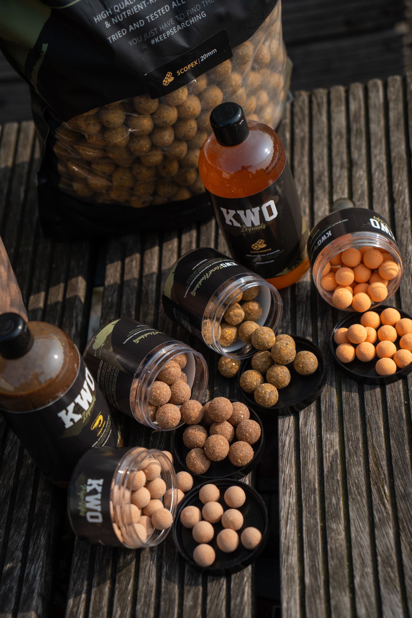 Scopex en Krill boilies in een mix