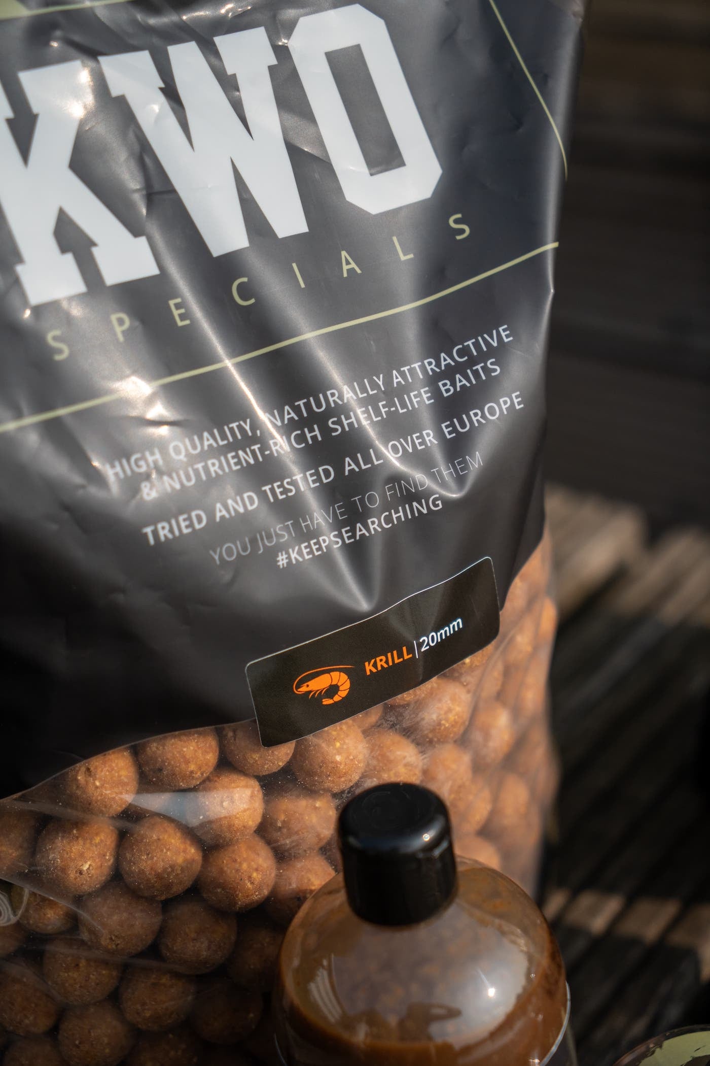 Scopex en Krill boilies in een mix