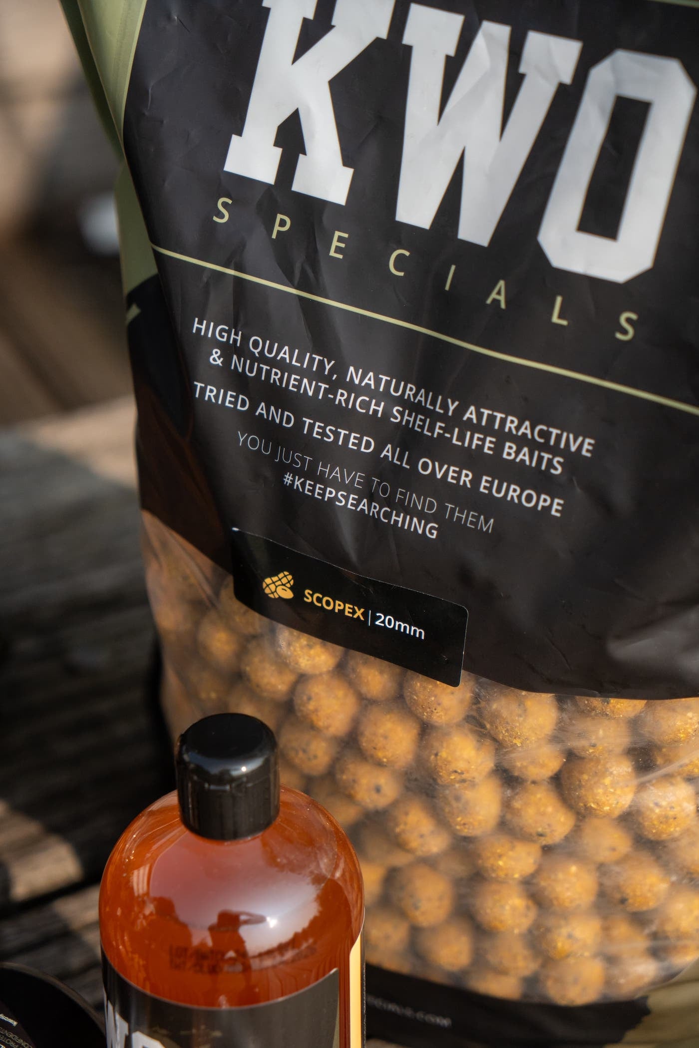 Scopex en Krill boilies in een mix
