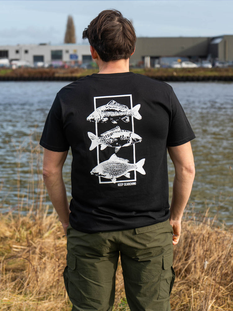 Carpy t-shirt black voor karpervissen