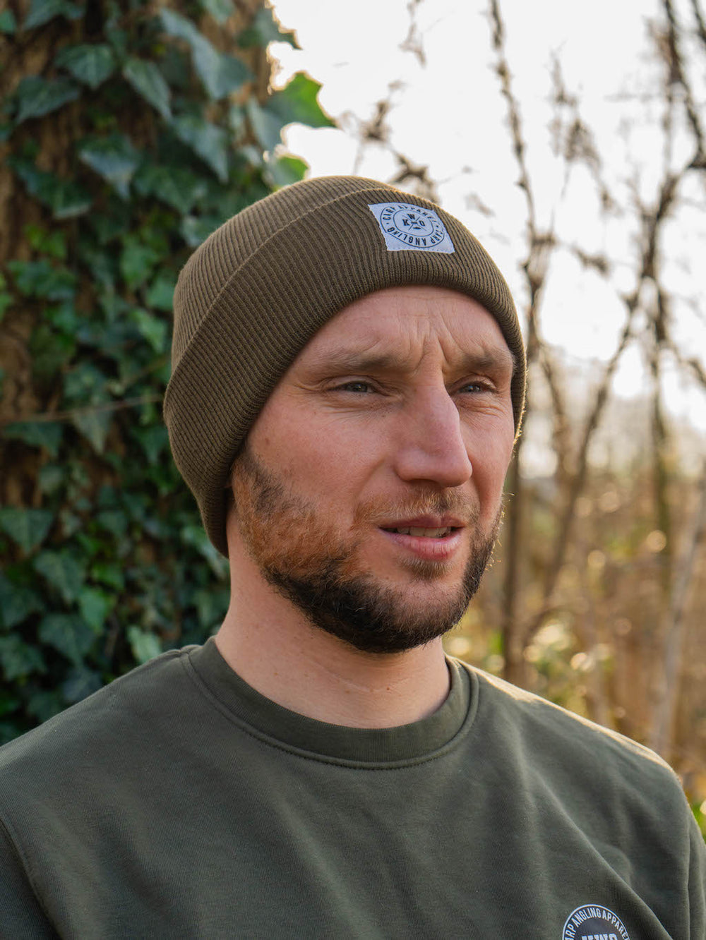 Beanie Graphic - Army Green