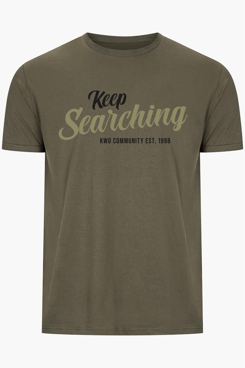 kwo t-shirt keep searching groen
